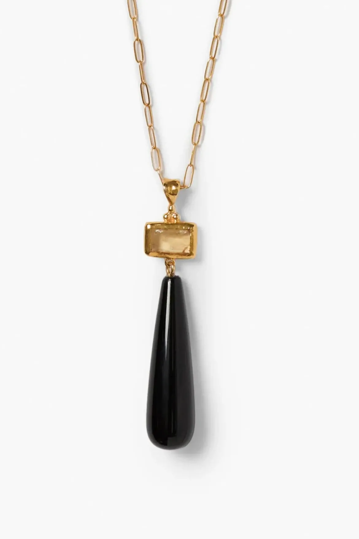 Agate Teardrop Necklace