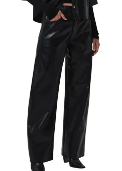 Ayla Baggy Leather Jeans