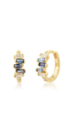 Bezel Set Pear Charm Earrings