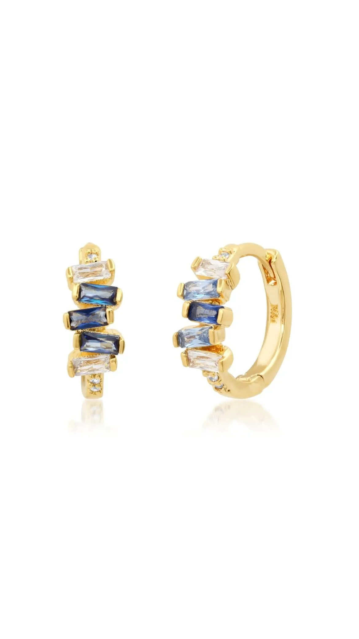 Bezel Set Pear Charm Earrings