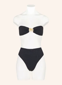 Black Palm Trees Bikini Top