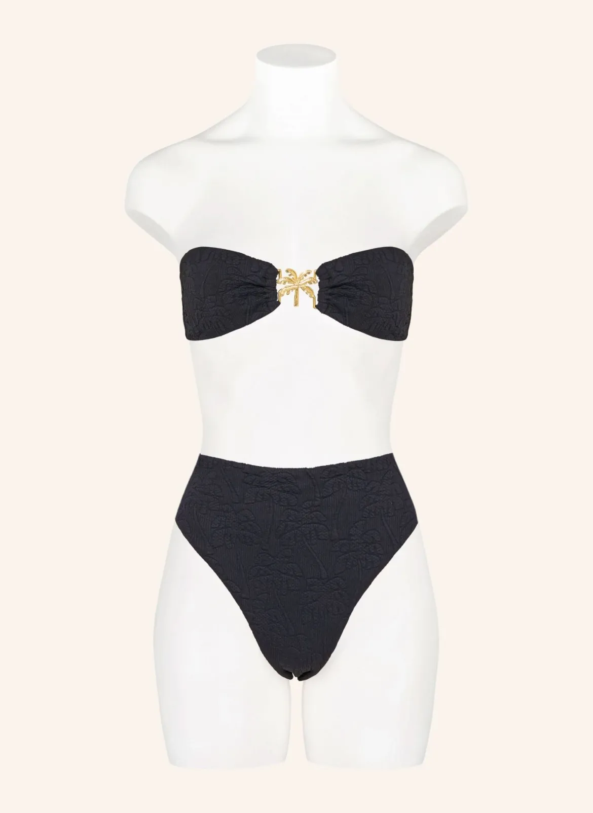 Black Palm Trees Bikini Top