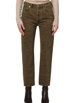 Blaine Jeans in Olivine Zebra