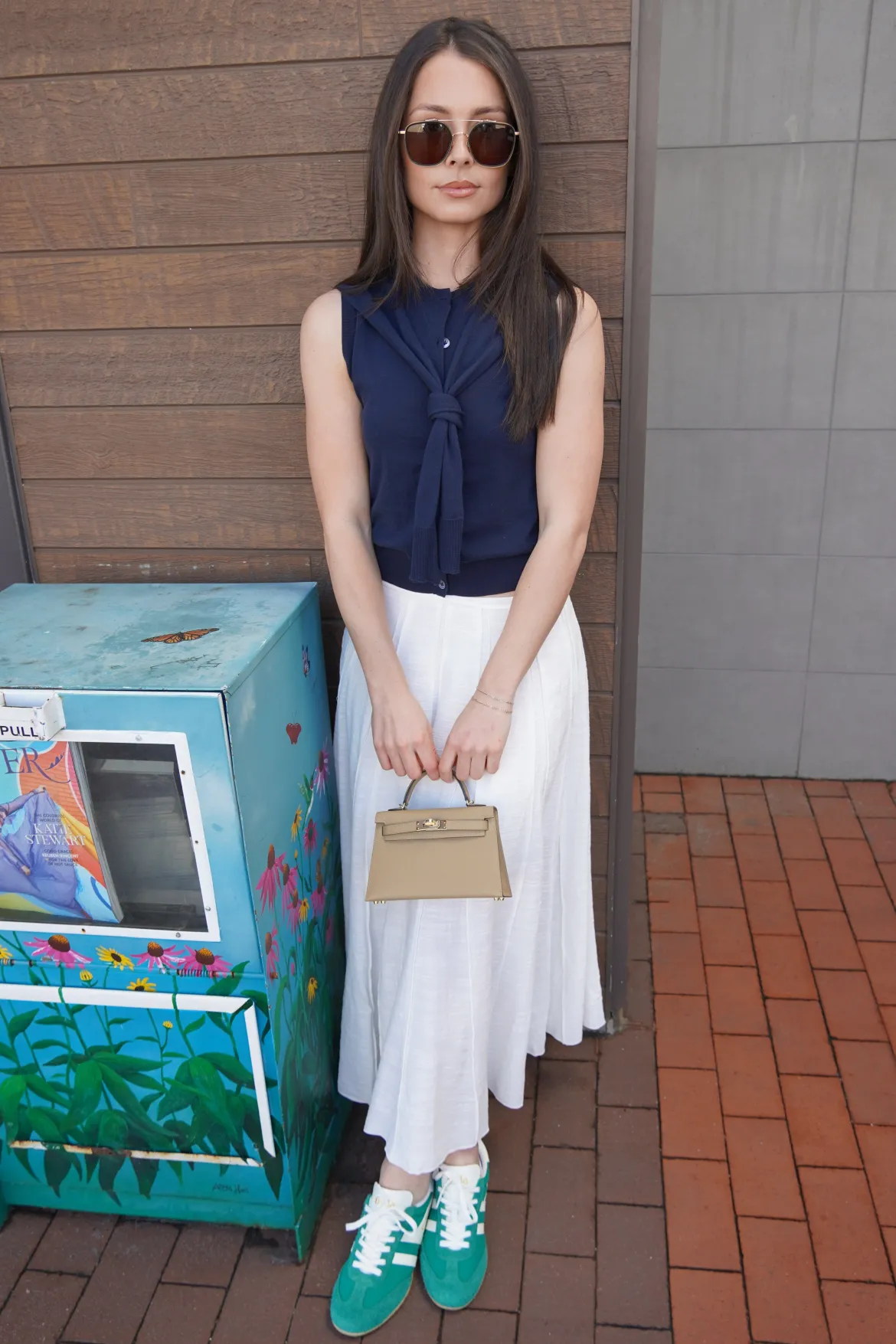Button Front Vest With Tie