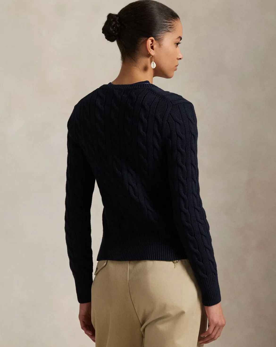 Cotton Crewneck Cardigan