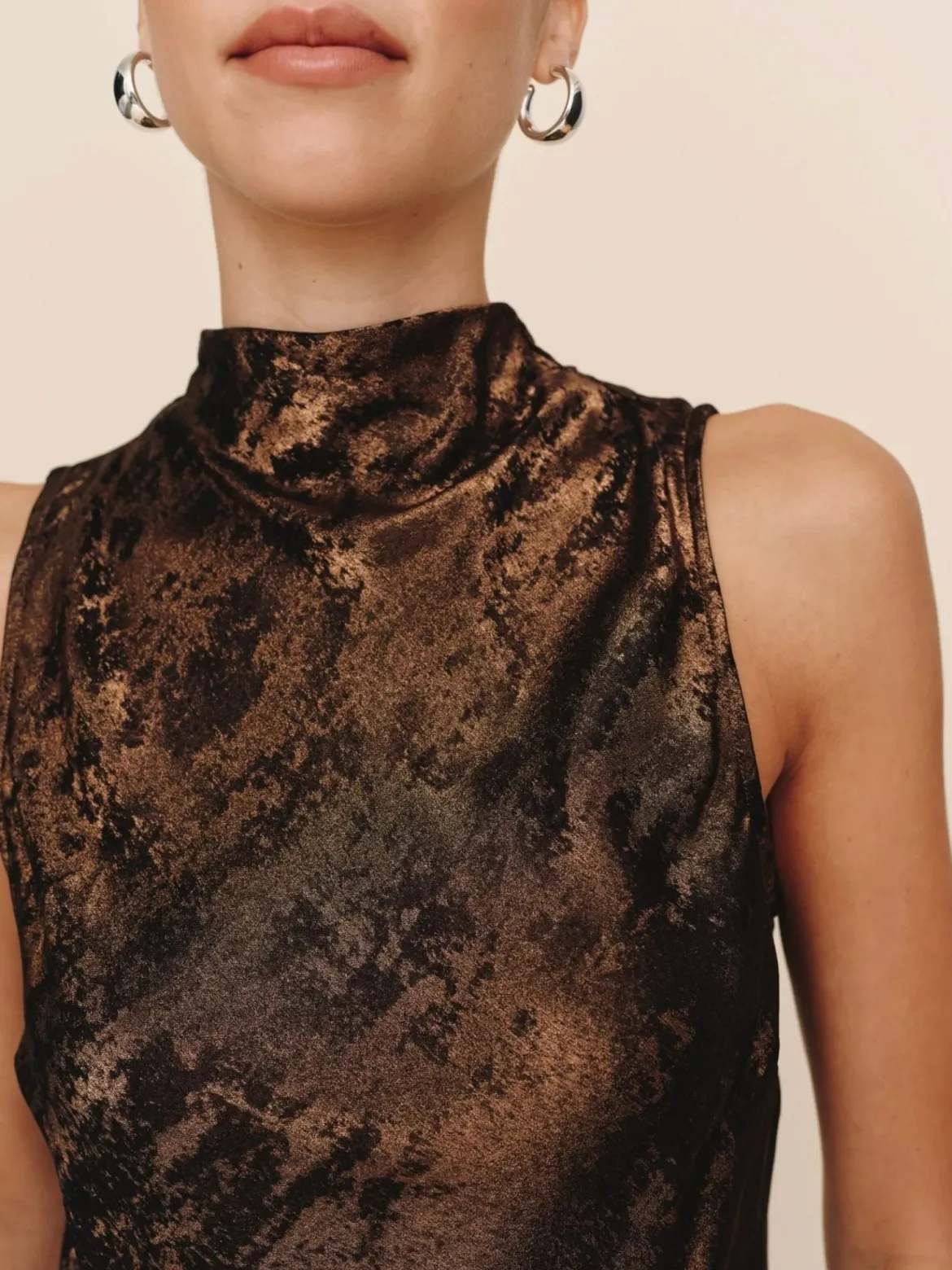 Cowl Neck Bias Top