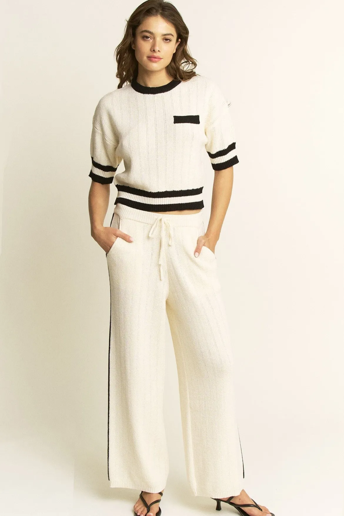 Elle Contrast Knit Top
