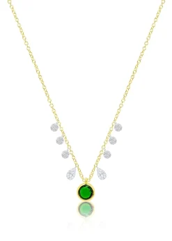 14k Green Chrome Diamond Necklace