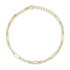 14k Linked Prong Diamond Bracelet