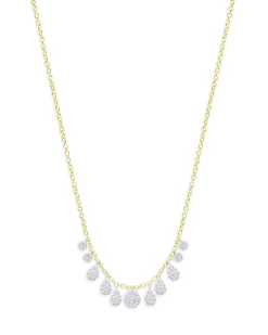 14k Multi Shaped Diamond Necklace
