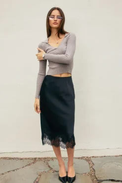Lea Lace Hem Skirt