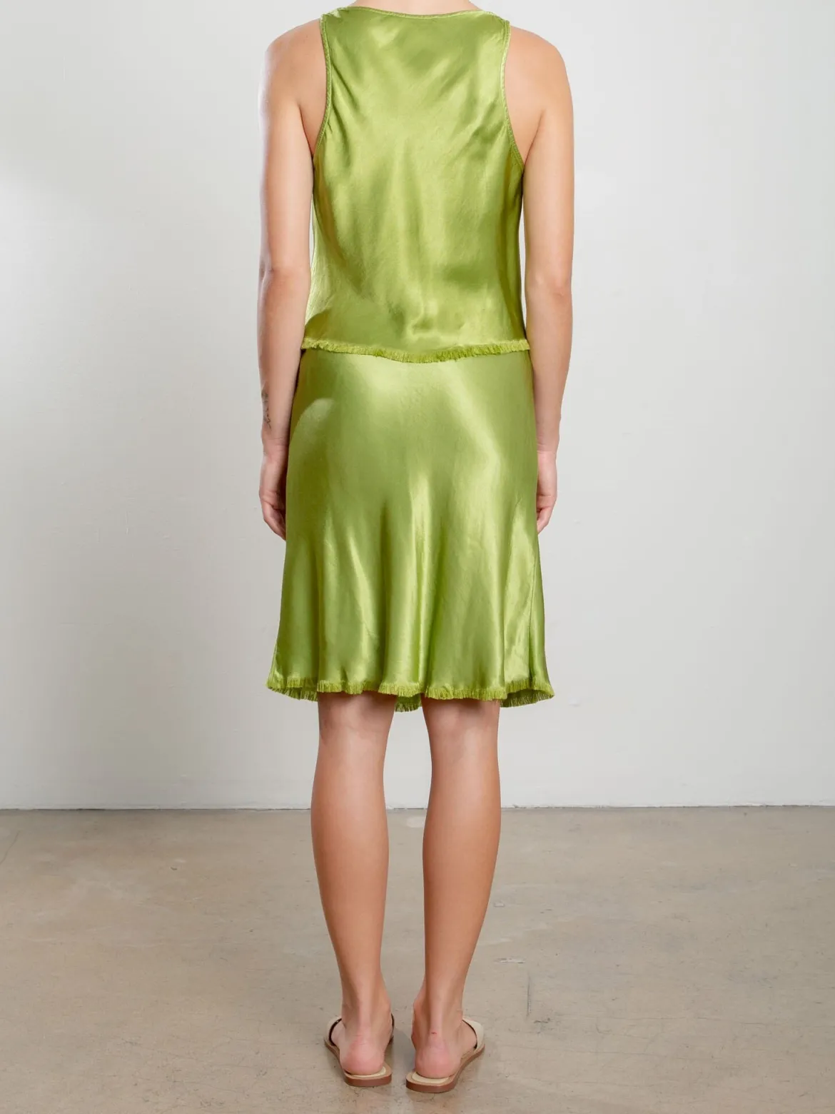 Maggie Tank In Vintage Satin
