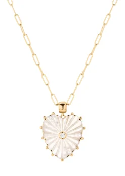 Malene Mother Of Pearl Paperclip Necklace