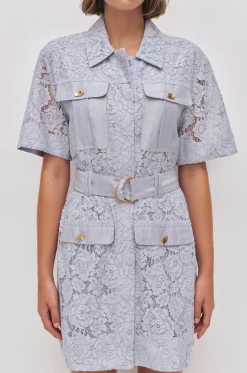 Mystic Lace Mini Shirt Dress