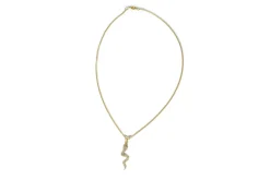 Pave Crystal Snake Necklace
