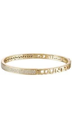 Pave Diamond Mantra Bangle