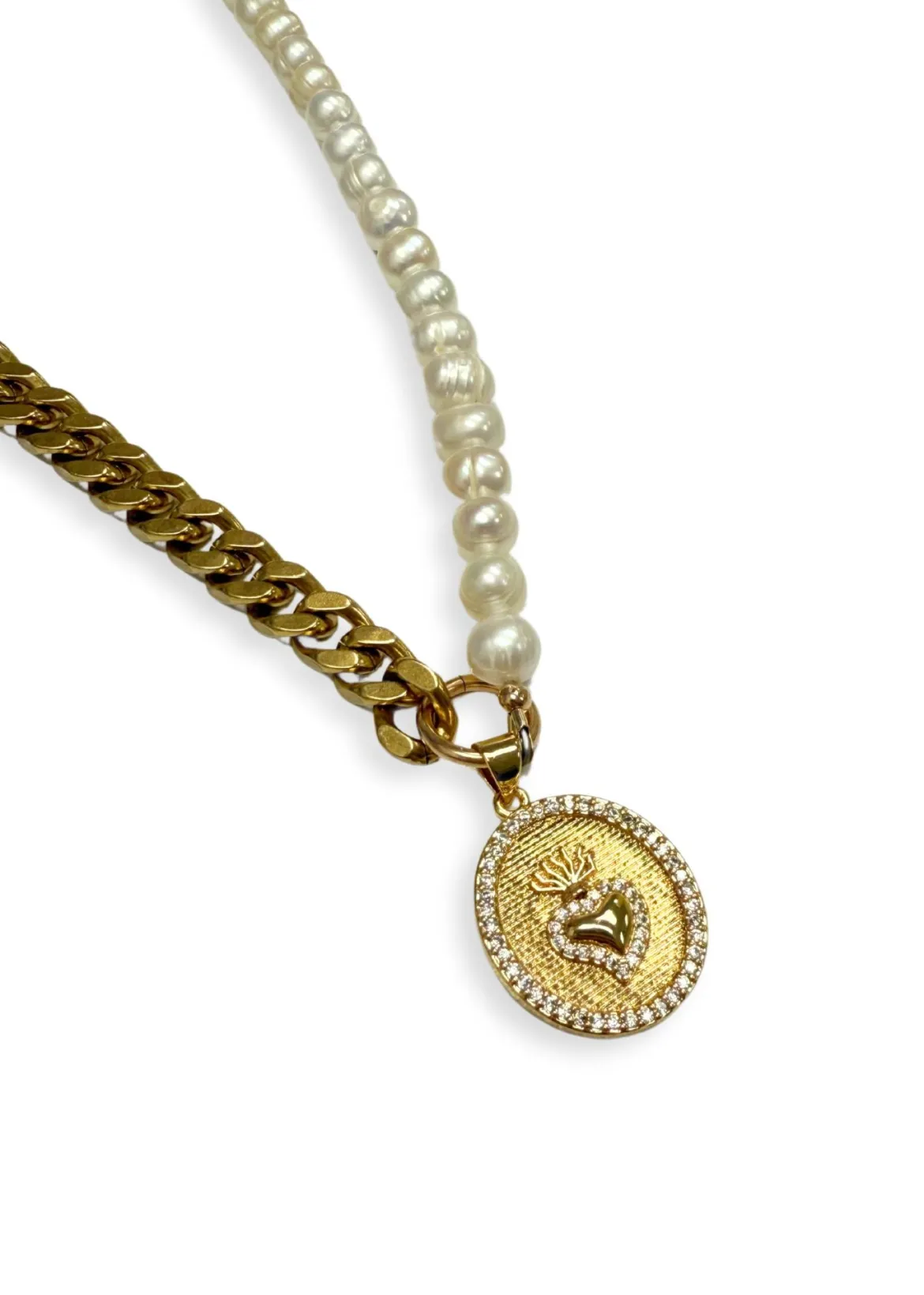 Pearl & Chain Necklace