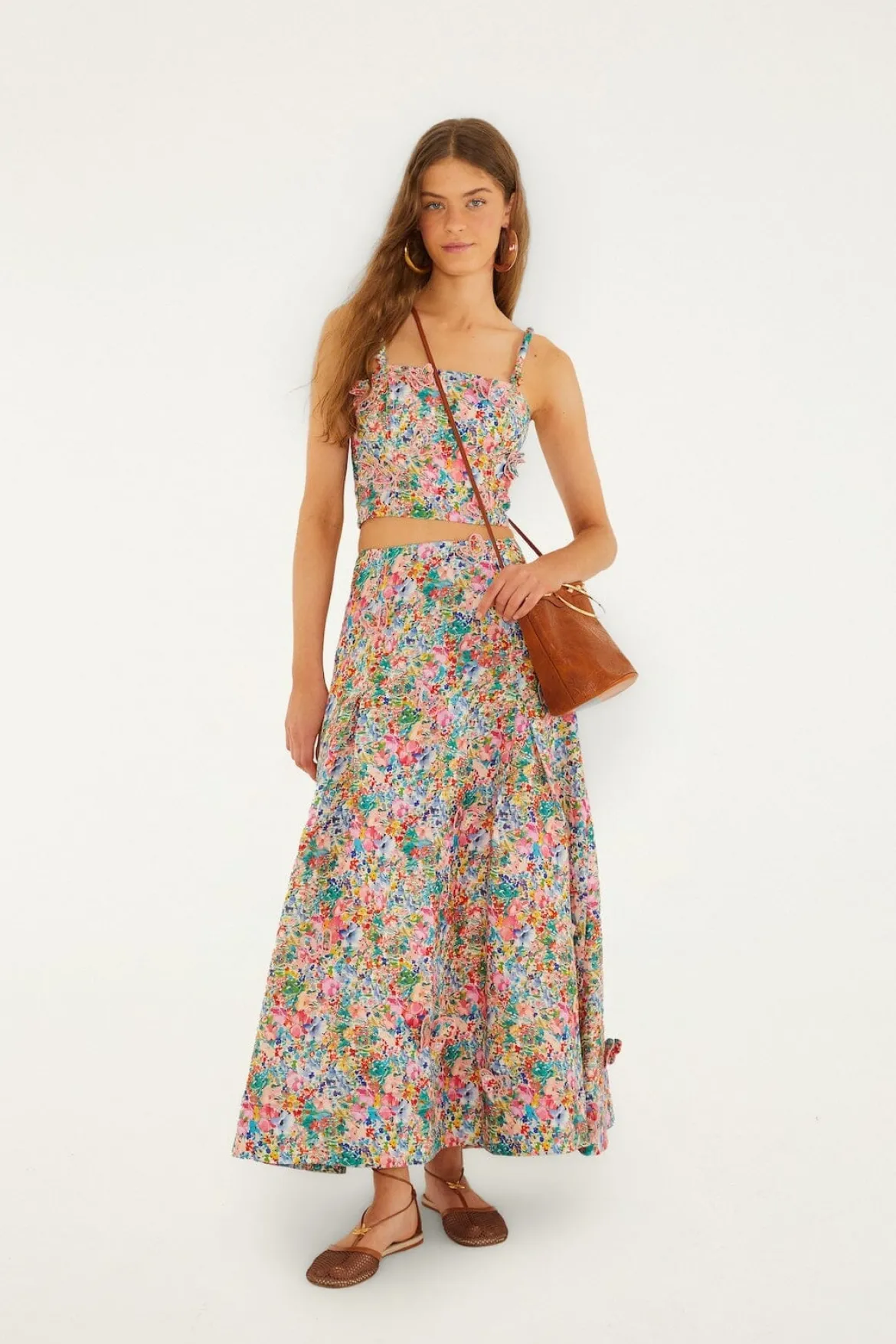 Peasant Floral Butterflies Top