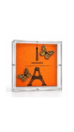 Petite Eiffel Tower 5"x5" Orange
