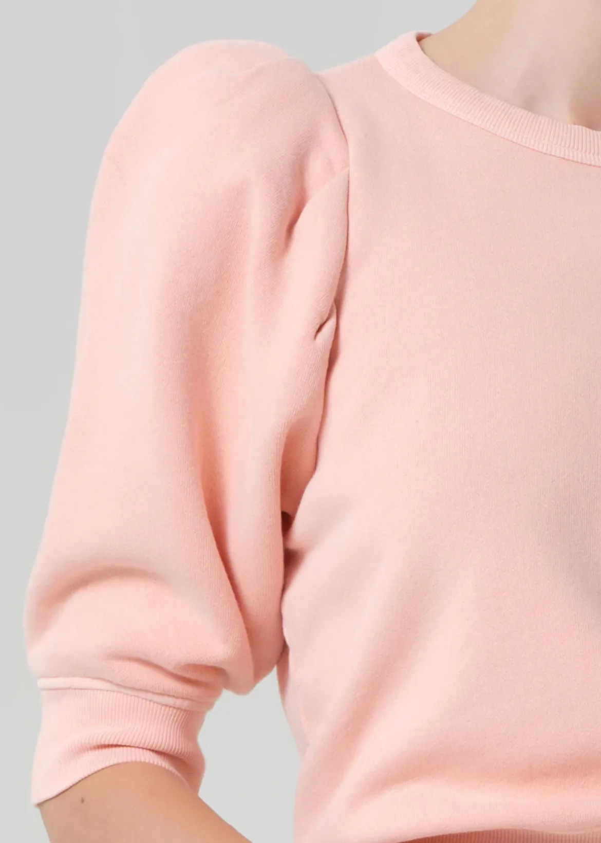 Pleated Short Sleeve Crew