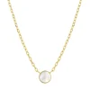 Rose Marble Coin Necklace