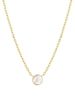 Rose Marble Coin Necklace