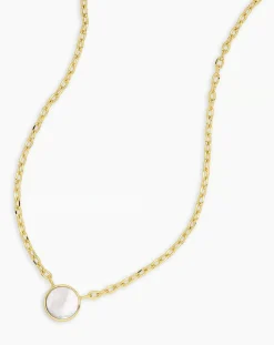 Rose Marble Coin Necklace