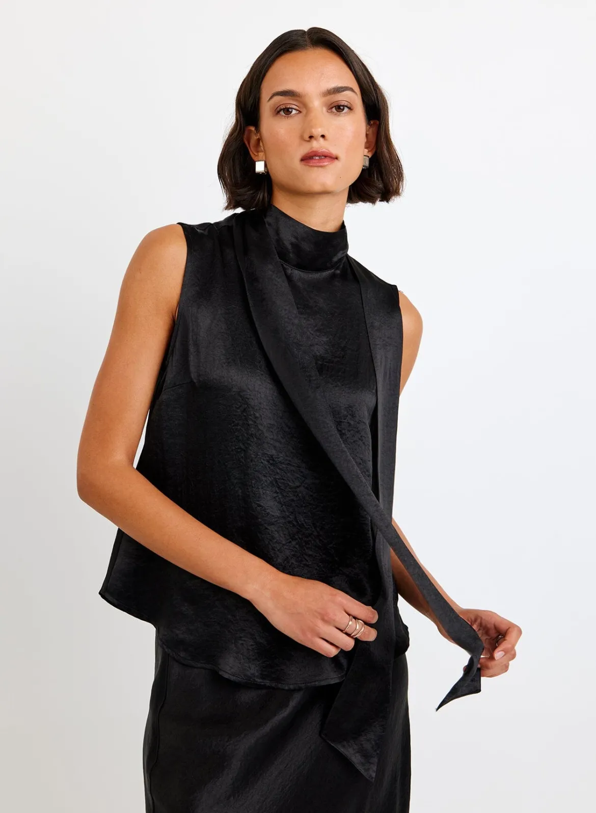 Scarf Neck Blouse