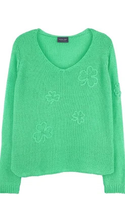 Shamrock Embroidered Sweater