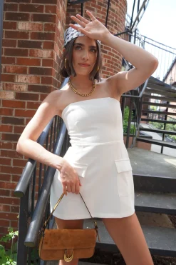 Strapless Skort Romper