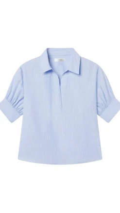 Striped Popover Top