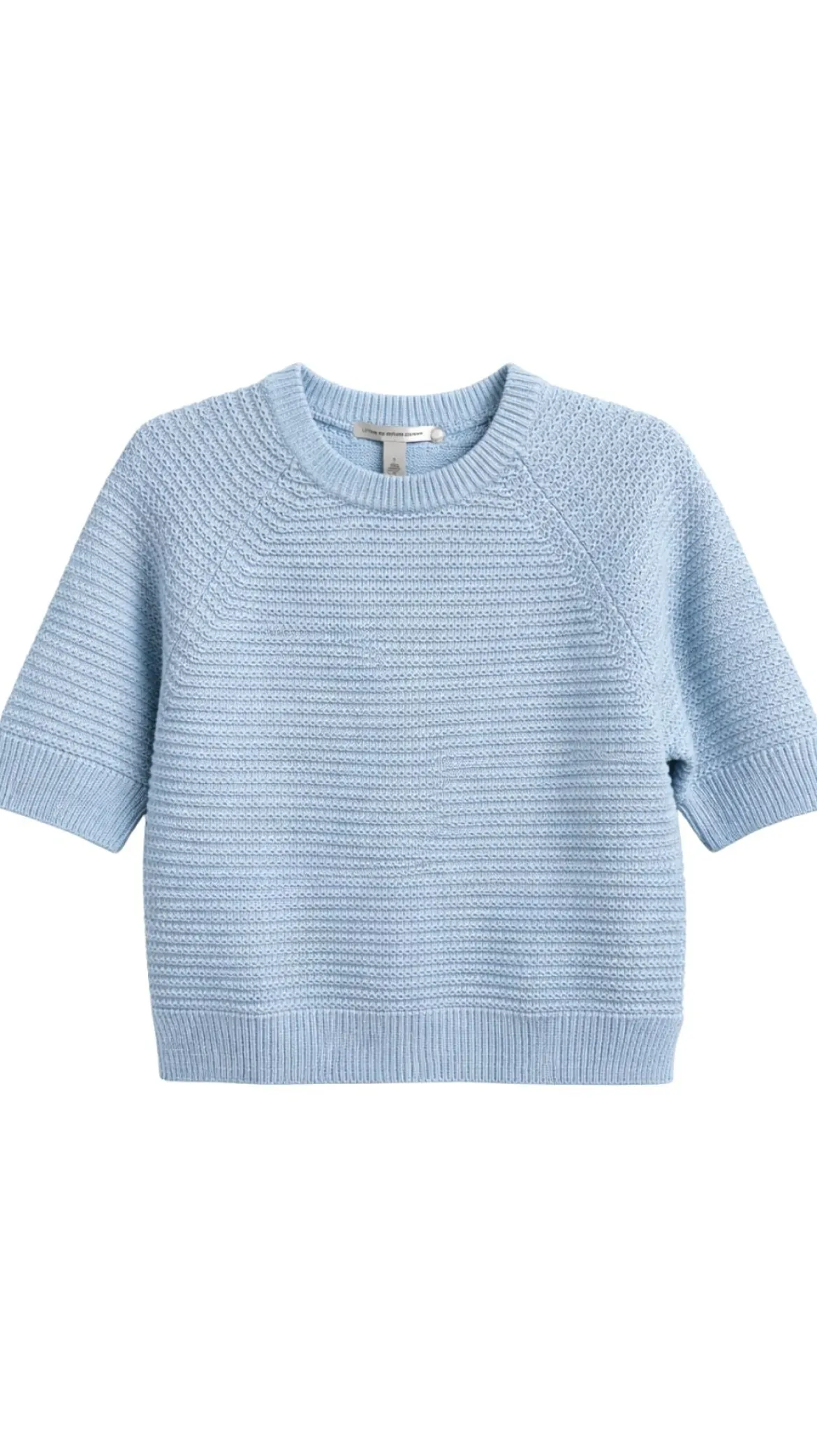 Texture Stitch Short Sleeve Raglan Crew