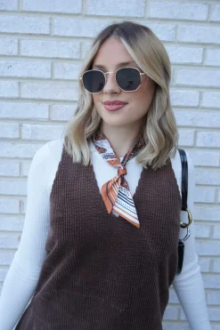 Twilly Scarf Brown