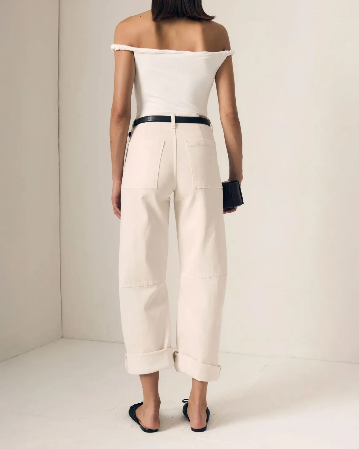 Utility Soft Barrel Jeans With Cuff