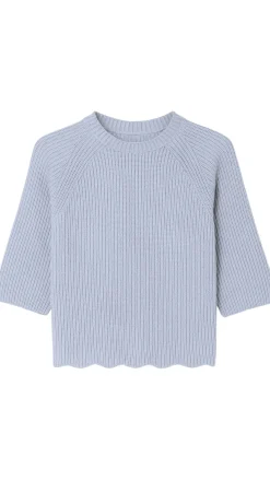 Wide Sleeve Scalloped Edge Shaker