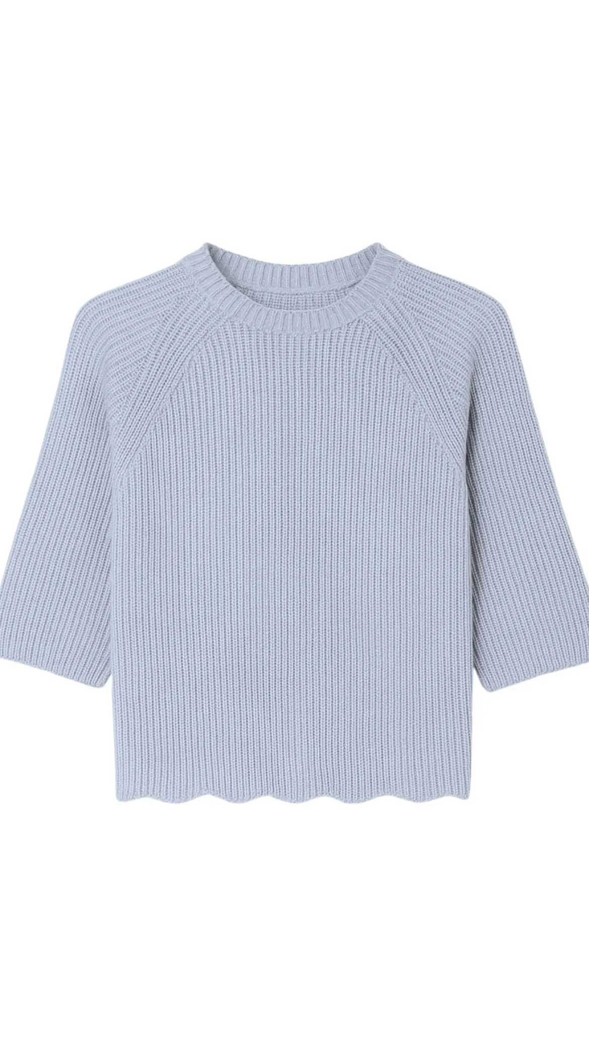 Wide Sleeve Scalloped Edge Shaker